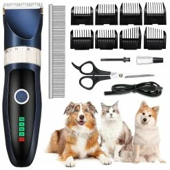 SIGMA Pro Silent Pet Hair Grooming Clipper Trimmer Shaver Dog Electric Shaver Set Uk