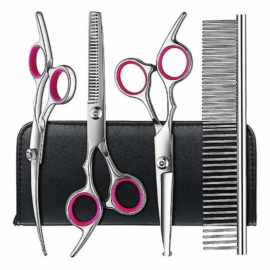 Unbranded 6 En 1 Professional 4cr Stainless Steel Sécurité Round Tip Dog Ciseaux Pour Le Toilettage, Heavy Duty Titanium Coated Pet Grooming Scissor Pour Chiens, Chats Et 1 Unbranded 6 En 1 Professional 4cr Stainless Steel Sécurité Round Tip Dog Ciseaux Pour Le Toilettage, Heavy Duty Titanium Coated Pet Grooming Scissor Pour Chiens, Chats Et