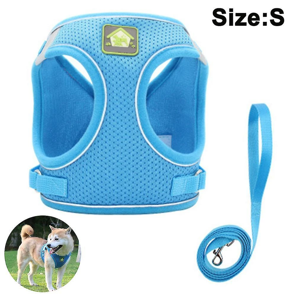 Unbranded 2 Packs Dog Harness Step-in Breathable Puppy Cat Dog Vest Harnesses Size S Colour Blue 1 Unbranded 2 Packs Dog Harness Step-in Breathable Puppy Cat Dog Vest Harnesses Size S Colour Blue