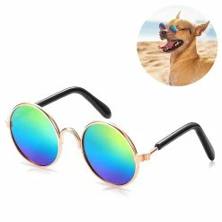 Unbranded Dog Cat Retro Lunettes De Soleil Transparent Protection Des Lunettes, Multicolore