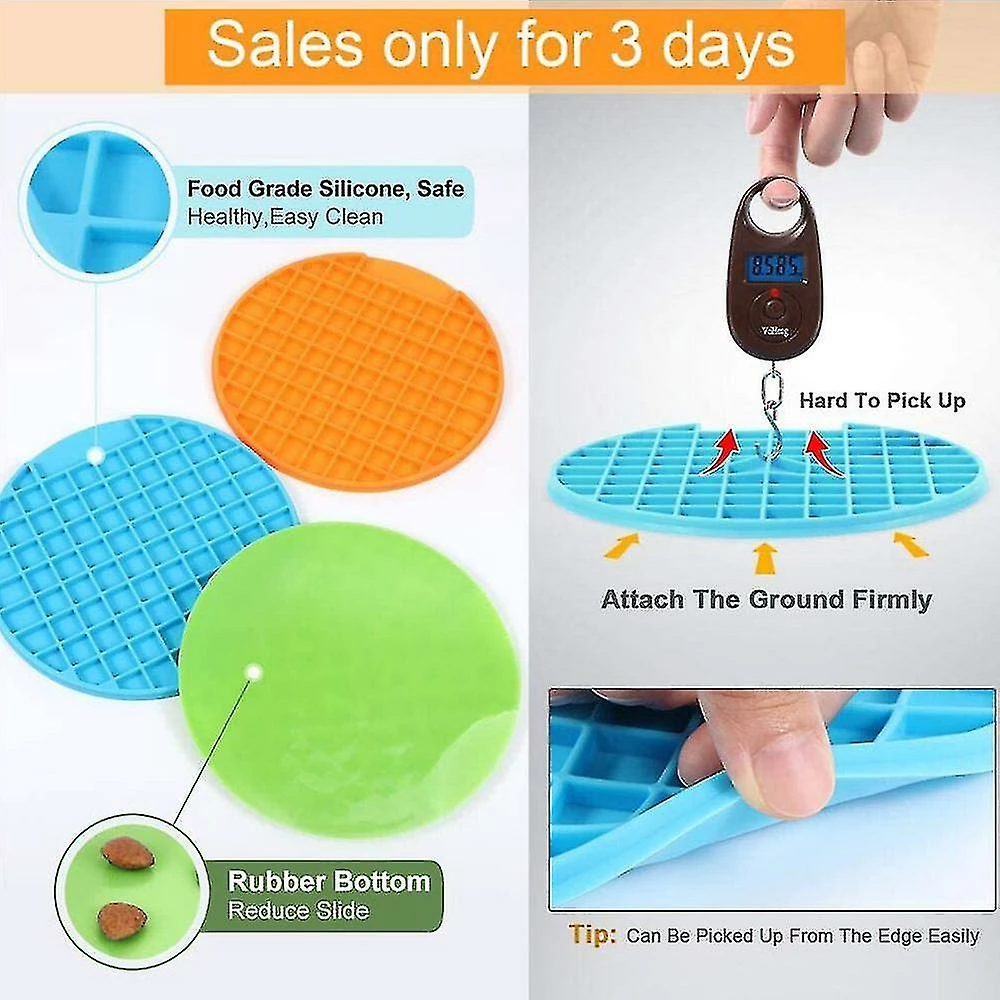 Unbranded 2pcs Pet Lick Pad, Peanut Butter Lick Mat, Soulagement De L’anxiété Fun Dog Feeder / Promouvoir La Santé Pour Le Chat De Chien, Lick Pad Pour Le Toilettage Et La Formation Des Bains D’animaux De Compagnie Fr 3 Unbranded 2pcs Pet Lick Pad, Peanut Butter Lick Mat, Soulagement De L’anxiété Fun Dog Feeder / Promouvoir La Santé Pour Le Chat De Chien, Lick Pad Pour Le Toilettage Et La Formation Des Bains D’animaux De Compagnie Fr – Image 3