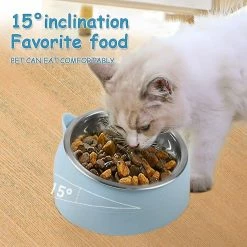 Unbranded Cat Bowl, Cat Incliné, 15 Platform Inclined Cat Bowl, Small Dog Bowl, Anti-slip Cat Dog Bowl, 200ml -Pet Soin 663907475 max