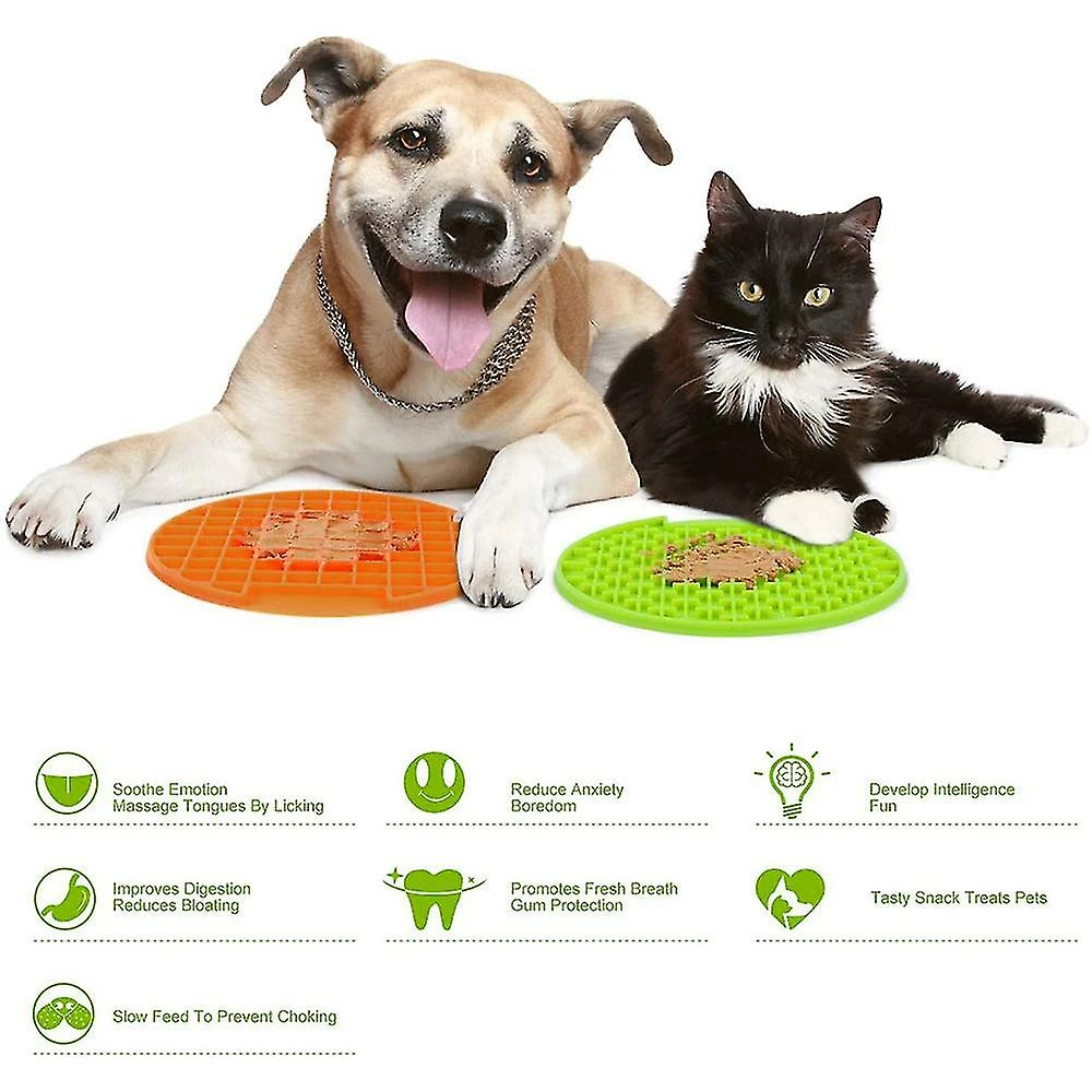 Treingi 2pcs Pet Lick Pad, Peanut Butter Lick Mat, Soulagement De L’anxiété Fun Dog Feeder / Promouvoir La Santé Pour Chien Chat, Lick Pad Pour Pet Bathing Toilettage Et Entraînement 4 Treingi 2pcs Pet Lick Pad, Peanut Butter Lick Mat, Soulagement De L’anxiété Fun Dog Feeder / Promouvoir La Santé Pour Chien Chat, Lick Pad Pour Pet Bathing Toilettage Et Entraînement – Image 4