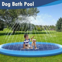 Sevenprin Dog Splash Pool, Anti-slip Dog Splash Pad For Dogs Kids Inflatable Bath Pool Summer Outdoor Garden Water Toys -Pet Soin 670568293 max