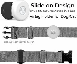 Unbranded Airtag Dog Collar Holder [2 Pack] Silicone Imperméable à L’eau Protection Air Tag Cat Collar Cover, Anti-lost Locator Case Pour Apple Airtags Compatible Avec Pe -Pet Soin 680060984 max