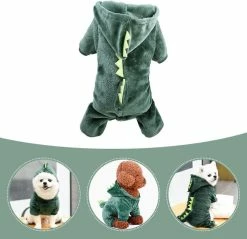 Ubiuo Puppy Dog Vêtements Confortables Corail Polaire Animaux De Compagnie Dinosaure Dog Outfit Vert 52x40x2cm 6 Ubiuo Puppy Dog Vêtements Confortables Corail Polaire Animaux De Compagnie Dinosaure Dog Outfit Vert 52x40x2cm -Pet Soin 680297428 max