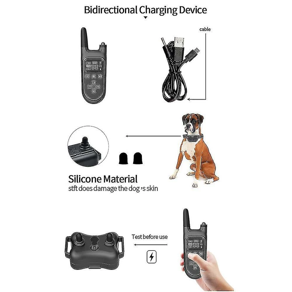 Unbranded Dog Stop Bark Collar Remote Control Dog Training Device Waterproof Reflective Pet Collar 4 Unbranded Dog Stop Bark Collar Remote Control Dog Training Device Waterproof Reflective Pet Collar – Image 4