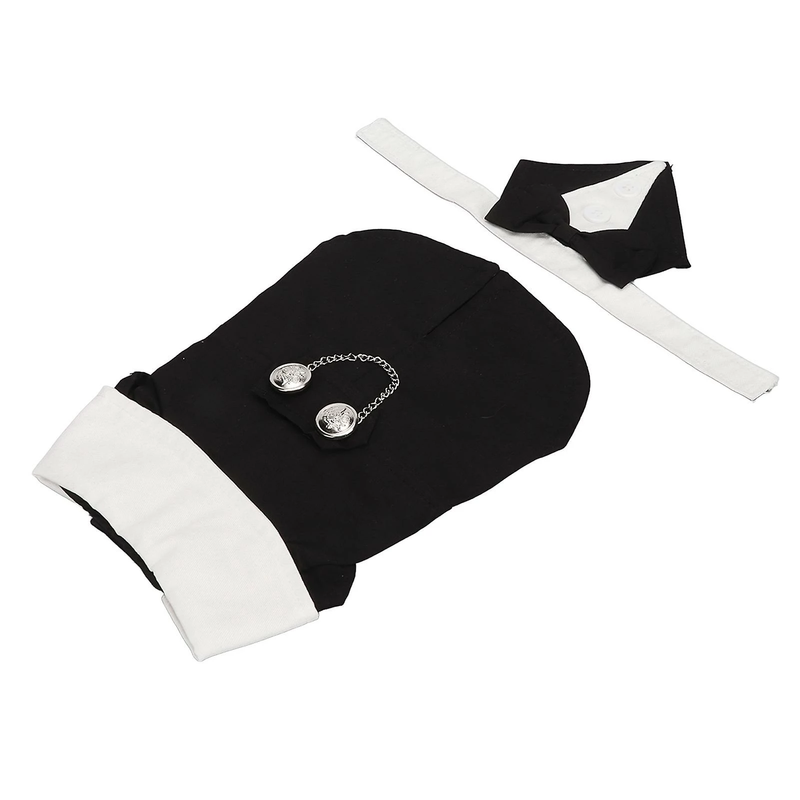 Unbranded Dog Suit Soft Breathable Fashionable Bow Tie Puppy Costume For Wedding Birthday Party Black 4 Unbranded Dog Suit Soft Breathable Fashionable Bow Tie Puppy Costume For Wedding Birthday Party Black – Image 4