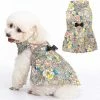 Lohill Cute Flower Girl Dog Pet Clothes - Pet Skirt Of Flower Patterns, For Wear, S And Photos