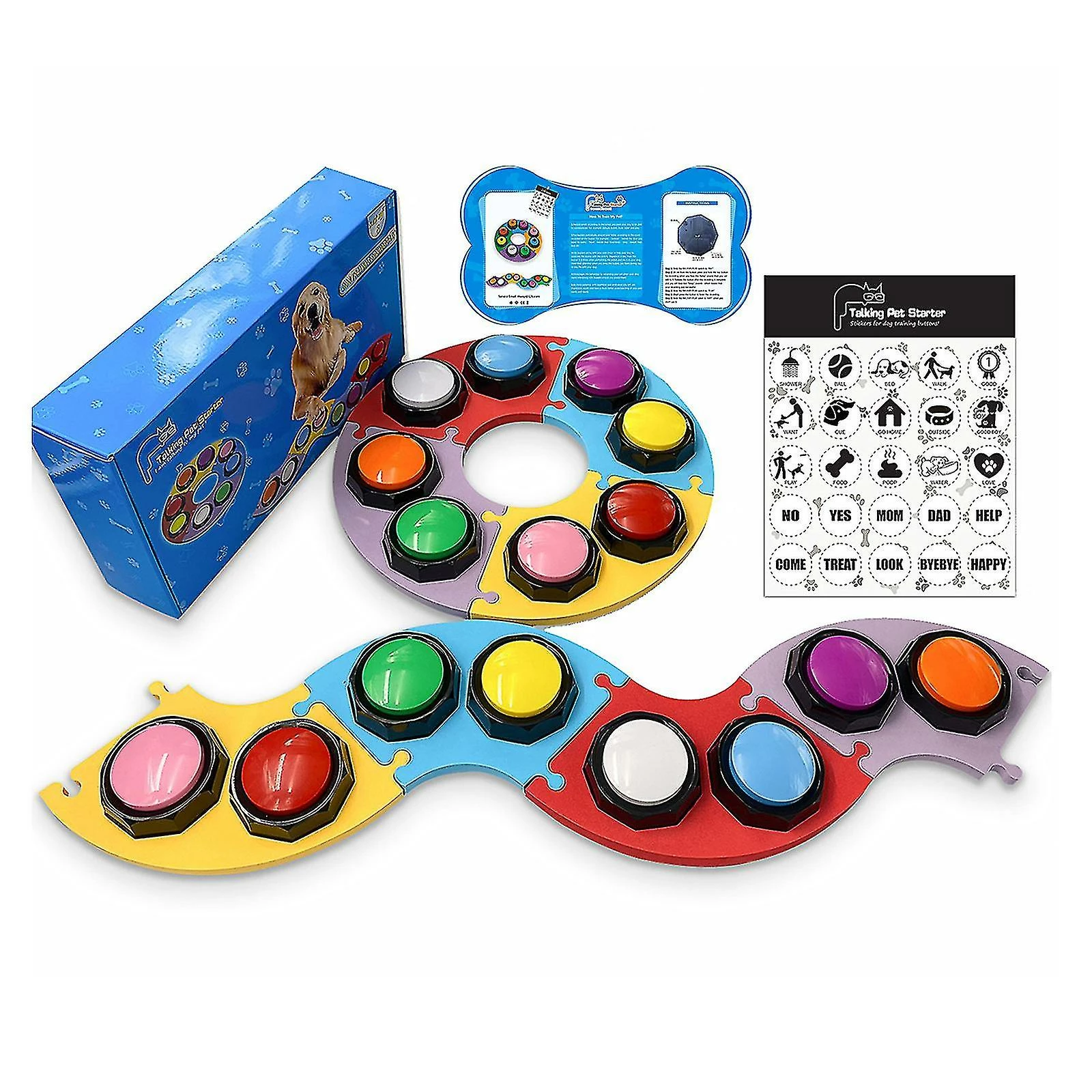 Unbranded Dog Treat Button Set Dog Enregistrable Training Buttons Dog Speech Training Buzzers Presser Sound Toys For Communication 1 Unbranded Dog Treat Button Set Dog Enregistrable Training Buttons Dog Speech Training Buzzers Presser Sound Toys For Communication