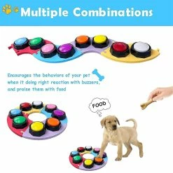 Unbranded Dog Treat Button Set Dog Enregistrable Training Buttons Dog Speech Training Buzzers Presser Sound Toys For Communication 7 Unbranded Dog Treat Button Set Dog Enregistrable Training Buttons Dog Speech Training Buzzers Presser Sound Toys For Communication -Pet Soin 688361408 max