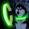 Unbranded Ultra Light Usb Rechargeable Led Dog Collar - Réglable Led Collar Dog - Collier Pour Chien Étanche - Collier Pour Chien Clignotant Visibilité Et Sécurité Pour Vos Chiens