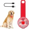 Szlzkj Pet Dog Collar Highlight Led Luminous Pendentif Imperméable à L’eau USB Charge Anti-perdu Collier Nuit Sécurité Clignotant