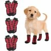 Unbranded 2pairs Imperméables à L’eau Winter Pet Dog Shoes, 8pcs Anti-dérapant Rain Snow Boots Chaussures Épais Chaud Pour Les Petits Chats Puppy Dogs Chaussettes