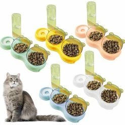 Unbranded Pet Feeder Alimentation En Eau Potable Remplissage Automatique D’eau Cat Dog Double Bowl -Pet Soin 695026437 max