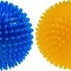 H'ana High Elastic Sphérique Pet Chew Toys Rubber Dog Toys (bleu Et Orange) Total 2pcs