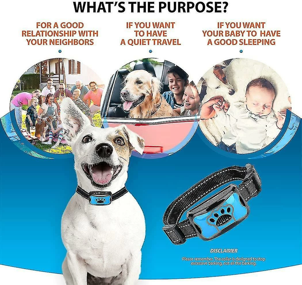 Unbranded Miofth 3 In1 Anti Bark Dog Collar Dispositif D’aboiement Excessif Safe Harmless & Humane Anti-bark Training Pour Les Petites Races De Taille Moyenne Et Grande 3 Unbranded Miofth 3 In1 Anti Bark Dog Collar Dispositif D’aboiement Excessif Safe Harmless & Humane Anti-bark Training Pour Les Petites Races De Taille Moyenne Et Grande – Image 3