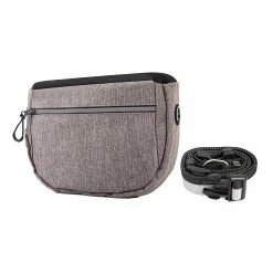 Unbranded Dog Treat Bag Extérieur Amovible Intérieur Double Couche Imperméable à L’eau Collations Réglables, Gris, 11