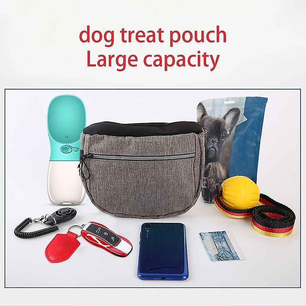 Unbranded Dog Treat Bag Extérieur Amovible Intérieur Double Couche Imperméable à L’eau Collations Réglables, Gris, 11 4 Unbranded Dog Treat Bag Extérieur Amovible Intérieur Double Couche Imperméable à L’eau Collations Réglables, Gris, 11 – Image 4