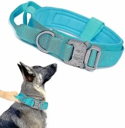 Unbranded Shxx Tactical Dog Collar Military Dog Collar Réglable Nylon Dog Collar Heavy Duty Metal Buckle Avec Poignée Pour La Formation De Chien Xq-xq54, Xq-xq64