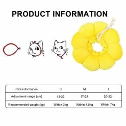 Daka Dog Cone Collar Pet E-collar Recovery Pet Cone Collarm Jaune) -Pet Soin 701840229 max