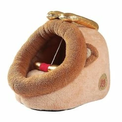 Unbranded Mignon Animal Cake Pet Bed Dog Cats Warm Nest Semi-fermé Chenil Animaux De Compagnie Fournitures