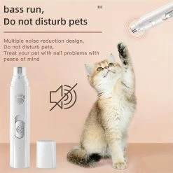 Sevenprin Pet Led Nail Grinder Dog Cat Paws Electric Grooming Trimmer Grinding Clipper File Pedicure Tool Usb Rechargeable -Pet Soin 703505515 max