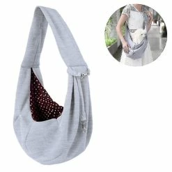 Daka Dog And Cat Sling Carrier Mains Libres Réversible Pet Papoose Bag - Réglable (gris)