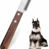 Unbranded Aidiyapet Knife Professional Dog Hair Stripper, Outil De Toilettage Pour Animaux De Compagnie Avec Poignée Ergonomique En Bois (gris)