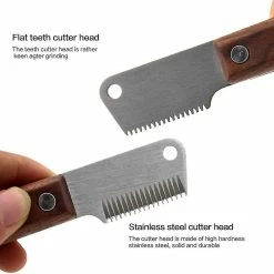 Unbranded Aidiyapet Knife Professional Dog Hair Stripper, Outil De Toilettage Pour Animaux De Compagnie Avec Poignée Ergonomique En Bois (gris) -Pet Soin 706179398 max