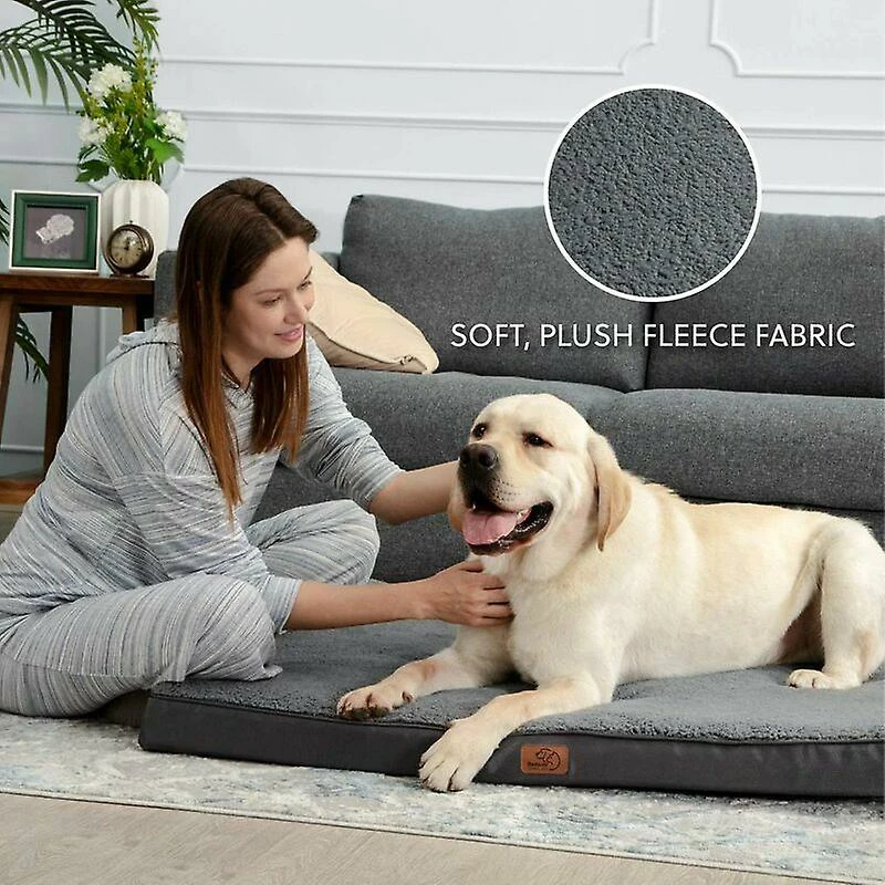 Unbranded Removable Orthopedic Dog Bed - Large Dog Mat, Foam Dog Bed With Plush Cover, Washable Dog Mattress, Grey, 76x50x7.6 Cm,11 2 Unbranded Removable Orthopedic Dog Bed - Large Dog Mat, Foam Dog Bed With Plush Cover, Washable Dog Mattress, Grey, 76x50x7.6 Cm,11 – Image 2