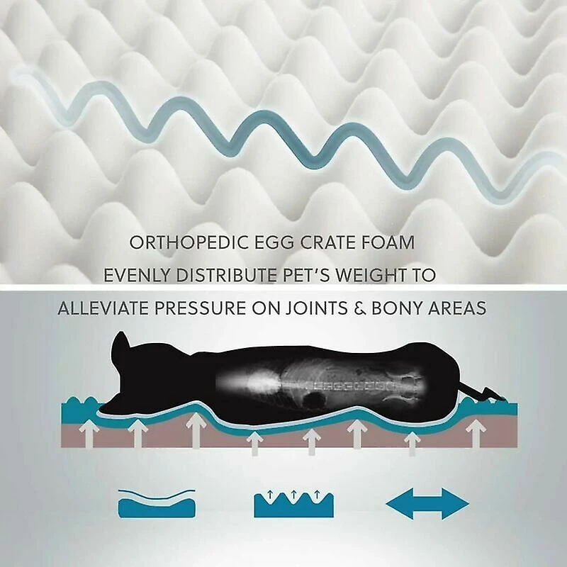 Unbranded Removable Orthopedic Dog Bed - Large Dog Mat, Foam Dog Bed With Plush Cover, Washable Dog Mattress, Grey, 76x50x7.6 Cm,11 3 Unbranded Removable Orthopedic Dog Bed - Large Dog Mat, Foam Dog Bed With Plush Cover, Washable Dog Mattress, Grey, 76x50x7.6 Cm,11 – Image 3