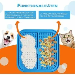 Unbranded Tapis à Lécher Pour Chien, Sans BPA, 2 Pièces Dog Leche Mat Avec 1 Spatule En Silicone, Pour Les Soins Et L’entraînement Des Animaux De Compagnie (bleu, Orange),11 -Pet Soin 708862858 max