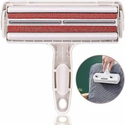 Unbranded Pet Hair Remover Brush Dog Cat, Hair Pick Up Brush Remover, Reusable Magic Hair Remover, Pet Hair Roller, Epilator (vêtements / Canapé / Voiture / Lit / Tapis), Rouge
