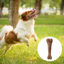 Unbranded Dog Chew Toy Dents Grinding Fun Stress Relief Soins Dentaires Interactifs Forme Osseuse, 18.5cm / 7.28inch, Marron, 11 -Pet Soin 708884804 max