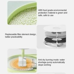 Unbranded 37.2 * 19cm Automatique Électrique Pet Water Fountain Dog / Cat Distributeur à Boire / Filtre Feeder -Pet Soin 709231245 max