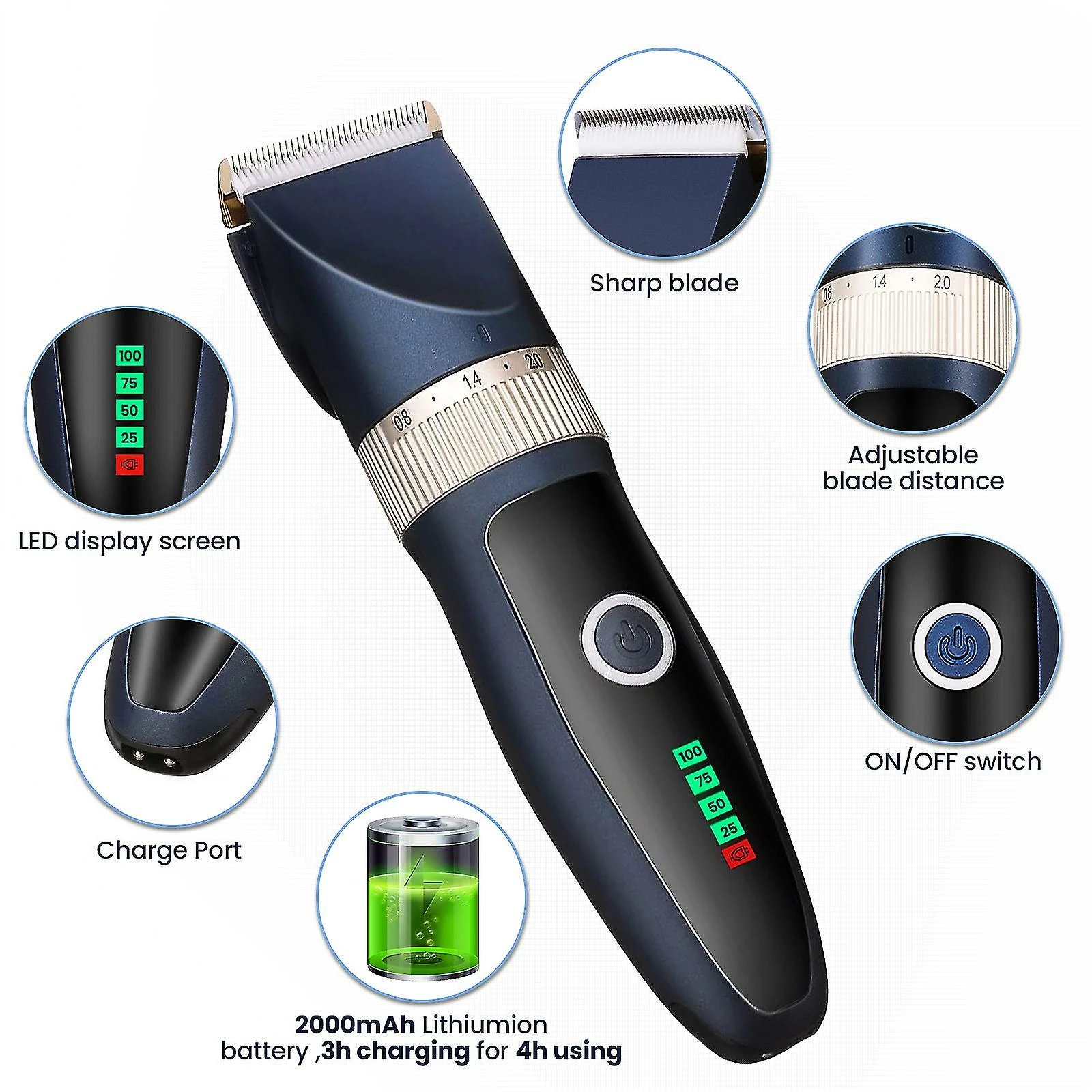 Unbranded Pro Silent Pet Hair Grooming Clipper Trimmer Shaver Dog Electric Shaver Set Uk 2 Unbranded Pro Silent Pet Hair Grooming Clipper Trimmer Shaver Dog Electric Shaver Set Uk – Image 2