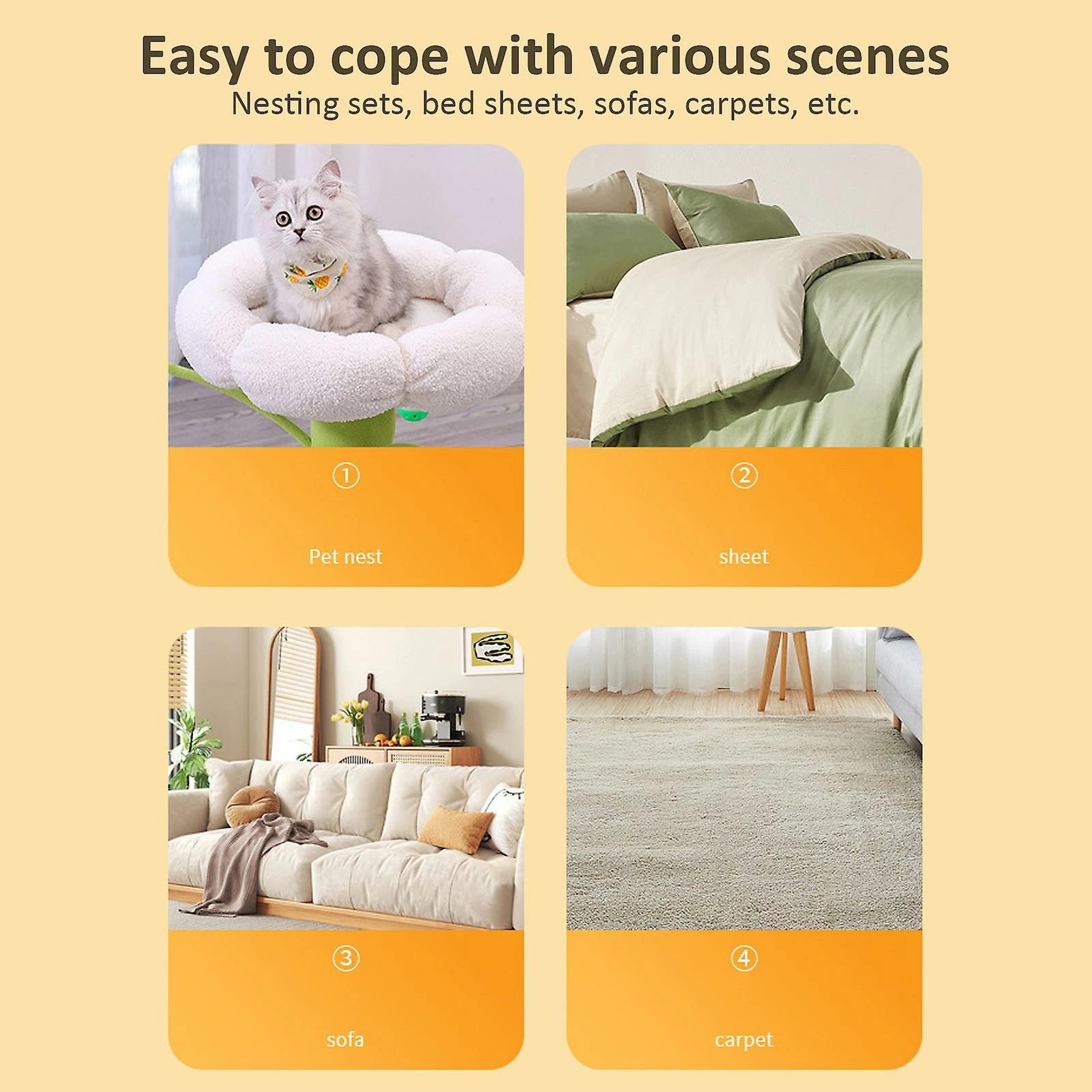 Favrison Pet Hair Remover 2 Way Hair Removal Cat Dog Lint Remover With Handle For Animal Fur Removal Tool 5 Favrison Pet Hair Remover 2 Way Hair Removal Cat Dog Lint Remover With Handle For Animal Fur Removal Tool – Image 5