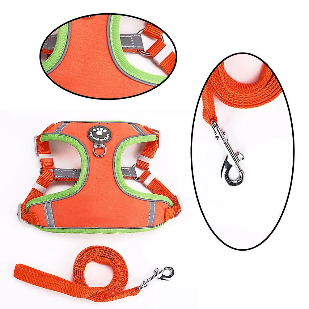 Xxcc Suede Colorful Pet Chest Sangle-Large Reflective Dog Leash In Contrast Dog Leash 3 Xxcc Suede Colorful Pet Chest Sangle-Large Reflective Dog Leash In Contrast Dog Leash – Image 3
