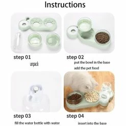 Xxcc Cat Pour Chats, Bols D’eau Tilt Cat Dog Food Avec Bouteille D’eau Automatique Pour Chats Petits Chiens -Pet Soin 713432106 max