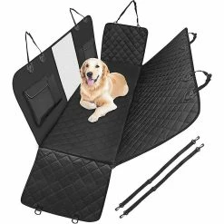 Unbranded Dog Seat Cover, Non-slip And Waterproof, Dog Car Protector With Mesh Window Safety Belts Scratchproof Back Seat Cover, For Car Suvs 137cm147cm