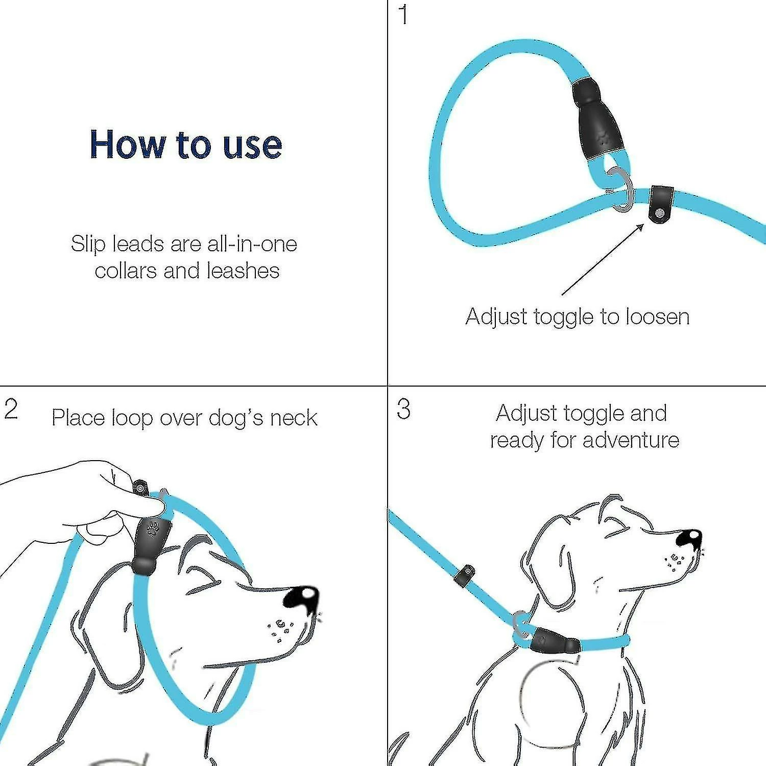 Unbranded Dog Training Slip Leash, Dog Slip Lead, Puppy Obedience Recall Training Lead, 6 Ft Long, Heavy Duty Rope With Reflective Design, Comfortable , F Z 4 Unbranded Dog Training Slip Leash, Dog Slip Lead, Puppy Obedience Recall Training Lead, 6 Ft Long, Heavy Duty Rope With Reflective Design, Comfortable , F Z – Image 4