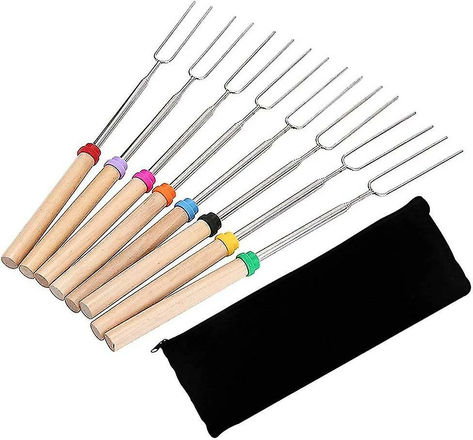 Unbranded Brochettes Longues Pour Barbecue, Bâtonnets à Rôtir Extensibles De 8 Pièces, Bâtonnets De Guimauve à Rôtir, Fourchette à Hot-dog En Forme De U Avec Sac De Rangement (12-32 Pouces), CG 1 Unbranded Brochettes Longues Pour Barbecue, Bâtonnets à Rôtir Extensibles De 8 Pièces, Bâtonnets De Guimauve à Rôtir, Fourchette à Hot-dog En Forme De U Avec Sac De Rangement (12-32 Pouces), CG