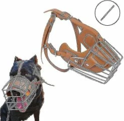 Unbranded Metal And Dog Muzzle - Lar Dog Muzzle - Medium Dog Muzzle