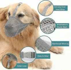 Unbranded Dog Muzzle, Dog Muzzle Mesh Mask With Adjustable Straps, Prevent Biting Chewing And Licking Breathable Fz51-3 7 Unbranded Dog Muzzle, Dog Muzzle Mesh Mask With Adjustable Straps, Prevent Biting Chewing And Licking Breathable Fz51-3 -Pet Soin 723427873 max