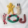 Unbranded Fournitures Pour Animaux De Compagnie Série Chrismas Jouet Interactif Pet Cotton Rope Dog Toy Set