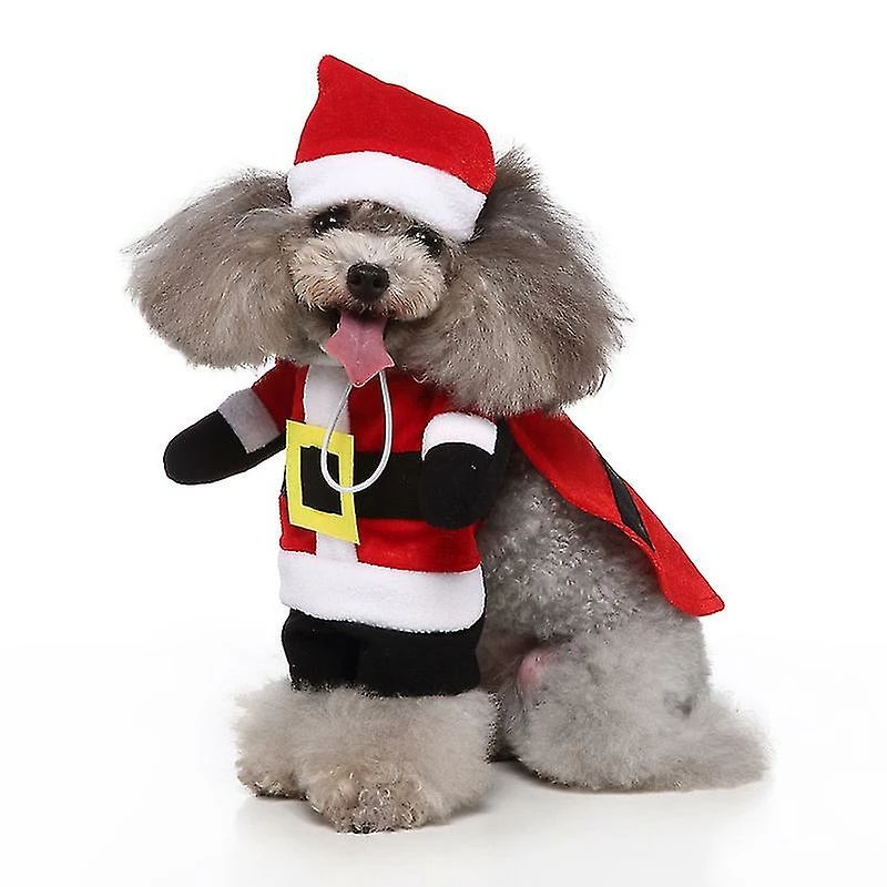 Unbranded Szcc Dog Cat Noël Noël Costume, Funny Pet Cosplay Outfits Avec Une Casquette, Puppy Fleece Vêtements Chauds Pour Noël 1 Unbranded Szcc Dog Cat Noël Noël Costume, Funny Pet Cosplay Outfits Avec Une Casquette, Puppy Fleece Vêtements Chauds Pour Noël