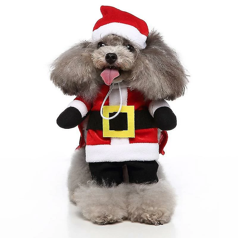 Unbranded Szcc Dog Cat Noël Noël Costume, Funny Pet Cosplay Outfits Avec Une Casquette, Puppy Fleece Vêtements Chauds Pour Noël 2 Unbranded Szcc Dog Cat Noël Noël Costume, Funny Pet Cosplay Outfits Avec Une Casquette, Puppy Fleece Vêtements Chauds Pour Noël – Image 2