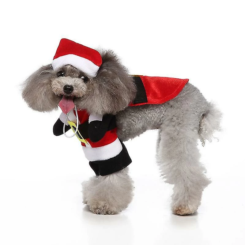 Unbranded Szcc Dog Cat Noël Noël Costume, Funny Pet Cosplay Outfits Avec Une Casquette, Puppy Fleece Vêtements Chauds Pour Noël 3 Unbranded Szcc Dog Cat Noël Noël Costume, Funny Pet Cosplay Outfits Avec Une Casquette, Puppy Fleece Vêtements Chauds Pour Noël – Image 3