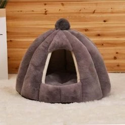 Carrep Doux Mongol Pet Cat Cave House Tente Pliable Soft Warm Dog Bed Yurts Mignon Nid De Chenil Petits Animaux Maison De Chiot Avec Tapis -Pet Soin 727641196 max